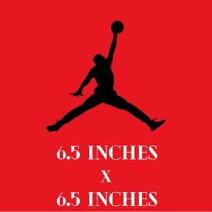 Black Jordan vinyl decal Iron on any shirt hoody or jacket. High quality decal.